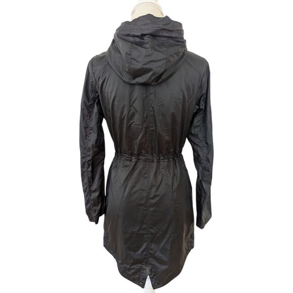 The North Face Women's S Black Windbreaker Mid Length Jacket Hooded Dual Zippers - Picture 2 of 10